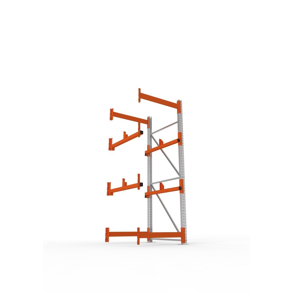 Produktabbildung Nr. 3: META MULTIPAL Kabeltrommelregal Typ 1, AF, HxBxT 2.700 x 900 x 1.100 mm, verzinkt, RAL 2001 rotorange, mit 2 Trommelaufnahmen, ohne Achsen, mit Kabeltrommelauflage