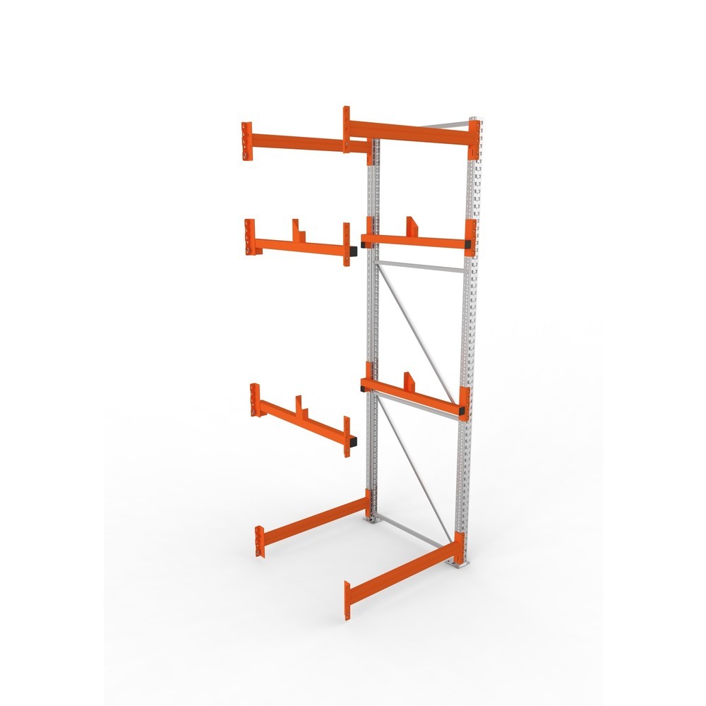 Produktabbildung Nr. 2: META MULTIPAL Kabeltrommelregal Typ 1, AF, HxBxT 3.300 x 1.100 x 1.100 mm, verzinkt, RAL 2001 rotorange, mit 2 Trommelaufnahmen, ohne Achsen, mit Kabeltrommelauflage
