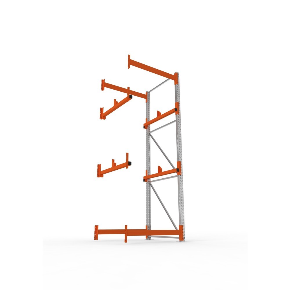 Produktabbildung Nr. 3: META MULTIPAL Kabeltrommelregal Typ 1, AF, HxBxT 3.300 x 1.100 x 1.100 mm, verzinkt, RAL 2001 rotorange, mit 2 Trommelaufnahmen, ohne Achsen, mit Kabeltrommelauflage