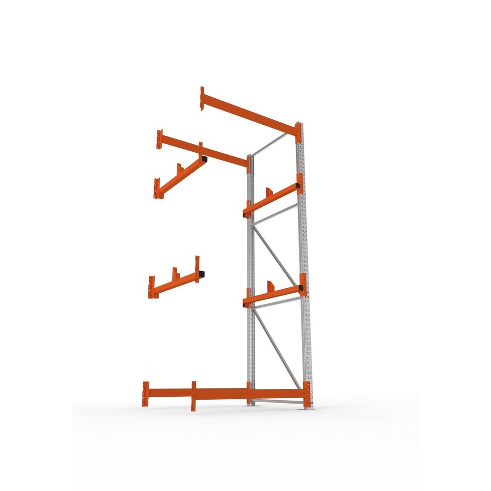 Produktabbildung Nr. 3: META MULTIPAL Kabeltrommelregal Typ 1, AF, HxBxT 3.300 x 1.300 x 1.100 mm, verzinkt, RAL 2001 rotorange, mit 2 Trommelaufnahmen, ohne Achsen, mit Kabeltrommelauflage