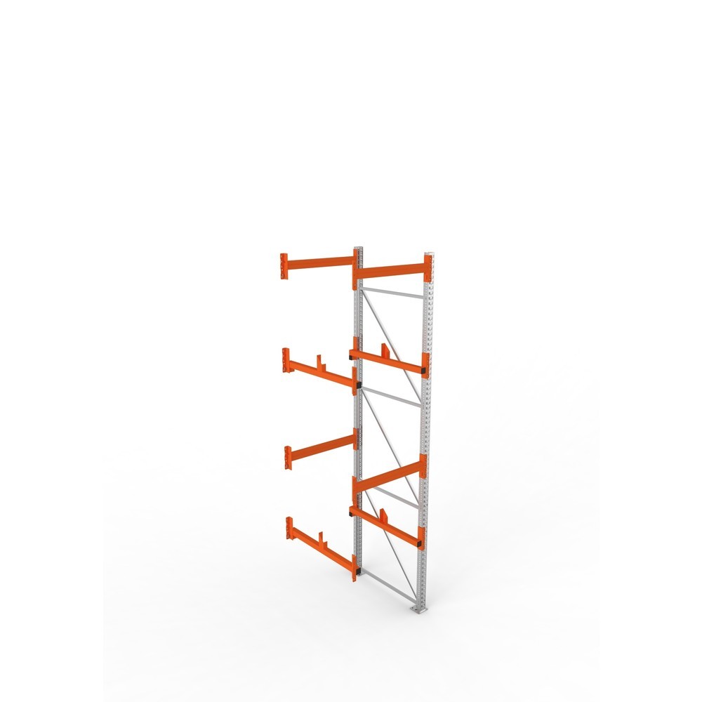 Produktabbildung Nr. 2: META MULTIPAL Kabeltrommelregal Typ 1, AF, HxBxT 3.800 x 900 x 1.100 mm, verzinkt, RAL 2001 rotorange, mit 2 Trommelaufnahmen, ohne Achsen, mit Kabeltrommelauflage