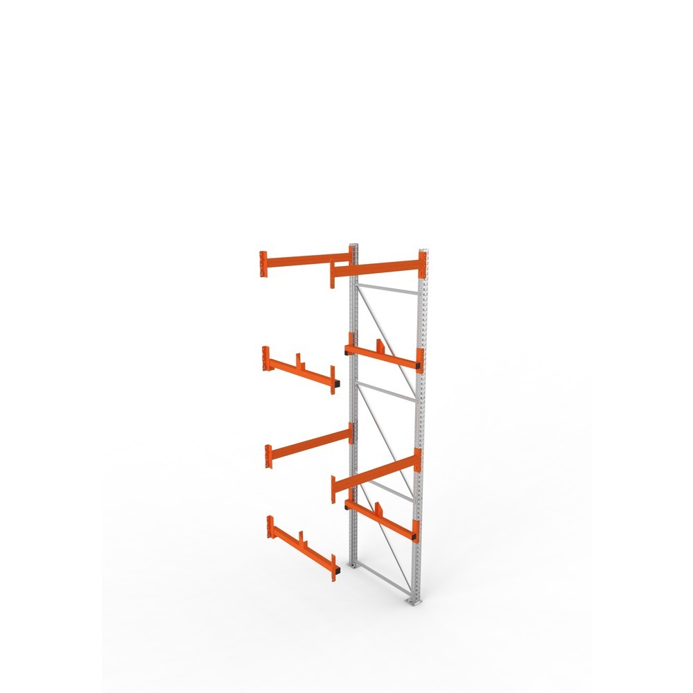Produktabbildung Nr. 2: META MULTIPAL Kabeltrommelregal Typ 1, AF, HxBxT 3.800 x 1.100 x 1.100 mm, verzinkt, RAL 2001 rotorange, mit 2 Trommelaufnahmen, ohne Achsen, mit Kabeltrommelauflage