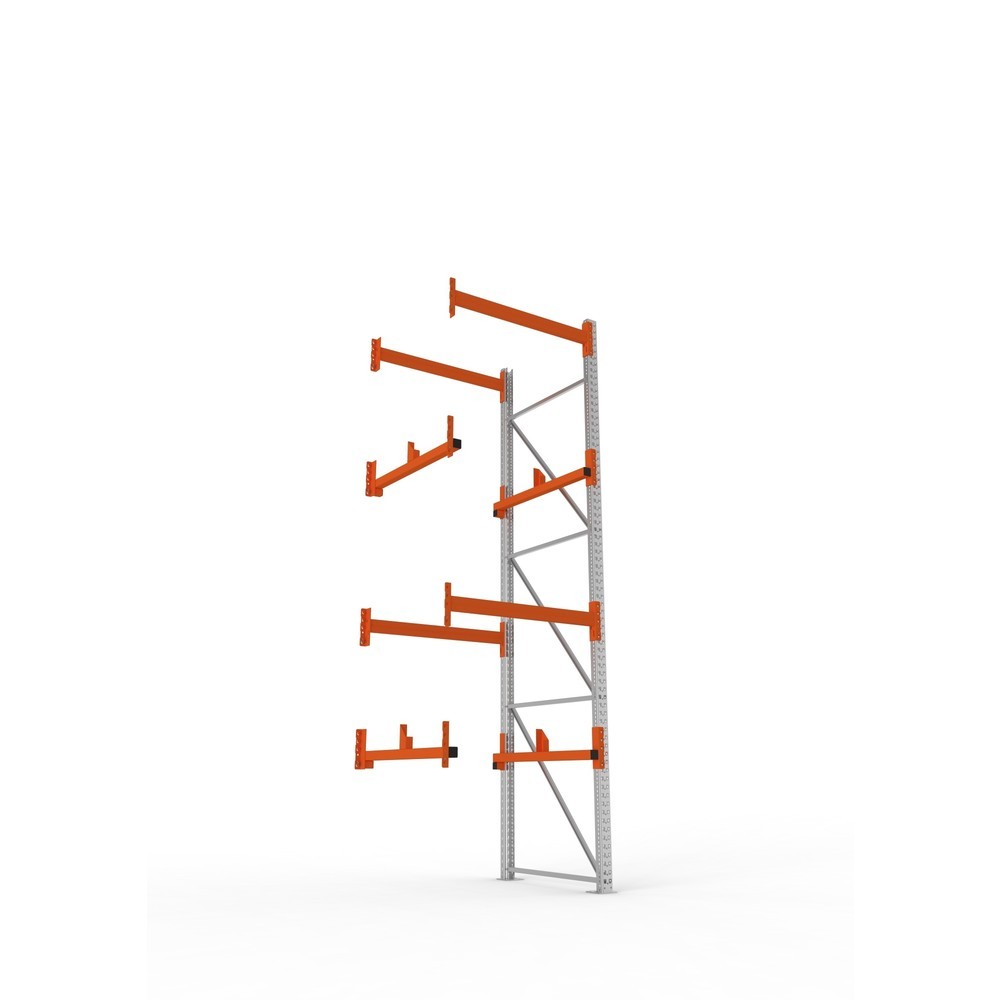 Produktabbildung Nr. 3: META MULTIPAL Kabeltrommelregal Typ 1, AF, HxBxT 3.800 x 1.100 x 1.100 mm, verzinkt, RAL 2001 rotorange, mit 2 Trommelaufnahmen, ohne Achsen, mit Kabeltrommelauflage