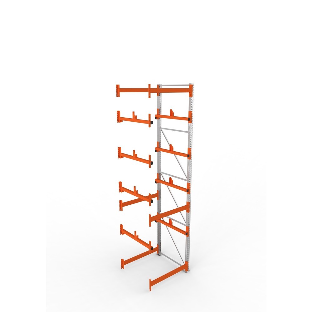 Produktabbildung Nr. 2: META MULTIPAL Kabeltrommelregal Typ 1, AF, HxBxT 4.400 x 1.100 x 1.100 mm, verzinkt, RAL 2001 rotorange, mit 4 Trommelaufnahmen, ohne Achsen, mit Kabeltrommelauflage