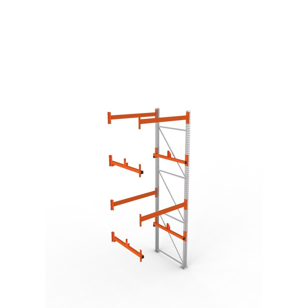 Produktabbildung Nr. 2: META MULTIPAL Kabeltrommelregal Typ 1, AF, HxBxT 3.800 x 1.300 x 1.100 mm, verzinkt, RAL 2001 rotorange, mit 2 Trommelaufnahmen, ohne Achsen, mit Kabeltrommelauflage