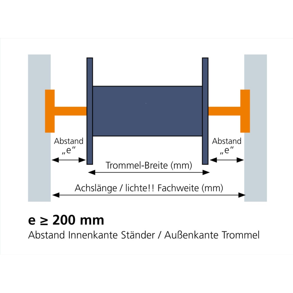 Produktabbildung Nr. 4: META MULTIPAL Kabeltrommelregal Typ 1, GF, HxBxT 2.700 x 900 x 1.100 mm, verzinkt, RAL 2001 rotorange, mit 2 Trommelaufnahmen, ohne Achsen, mit Kabeltrommelauflage