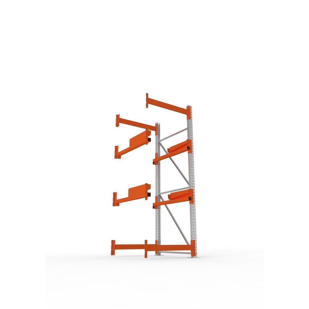 Produktabbildung Nr. 3: META MULTIPAL Kabeltrommelregal Typ 2, AF, HxBxT 2.700 x 900 x 1.100 mm, verzinkt, RAL 2001 rotorange, mit 2 Trommelaufnahmen, ohne Achsen, mit Kabeltrommelauflage