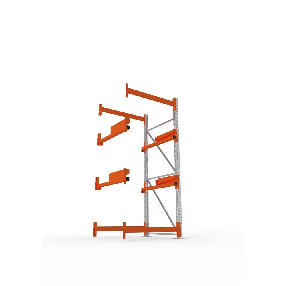 Produktabbildung Nr. 3: META MULTIPAL Kabeltrommelregal Typ 2, AF, HxBxT 2.700 x 1.100 x 1.100 mm, verzinkt, RAL 2001 rotorange, mit 2 Trommelaufnahmen, ohne Achsen, mit Kabeltrommelauflage