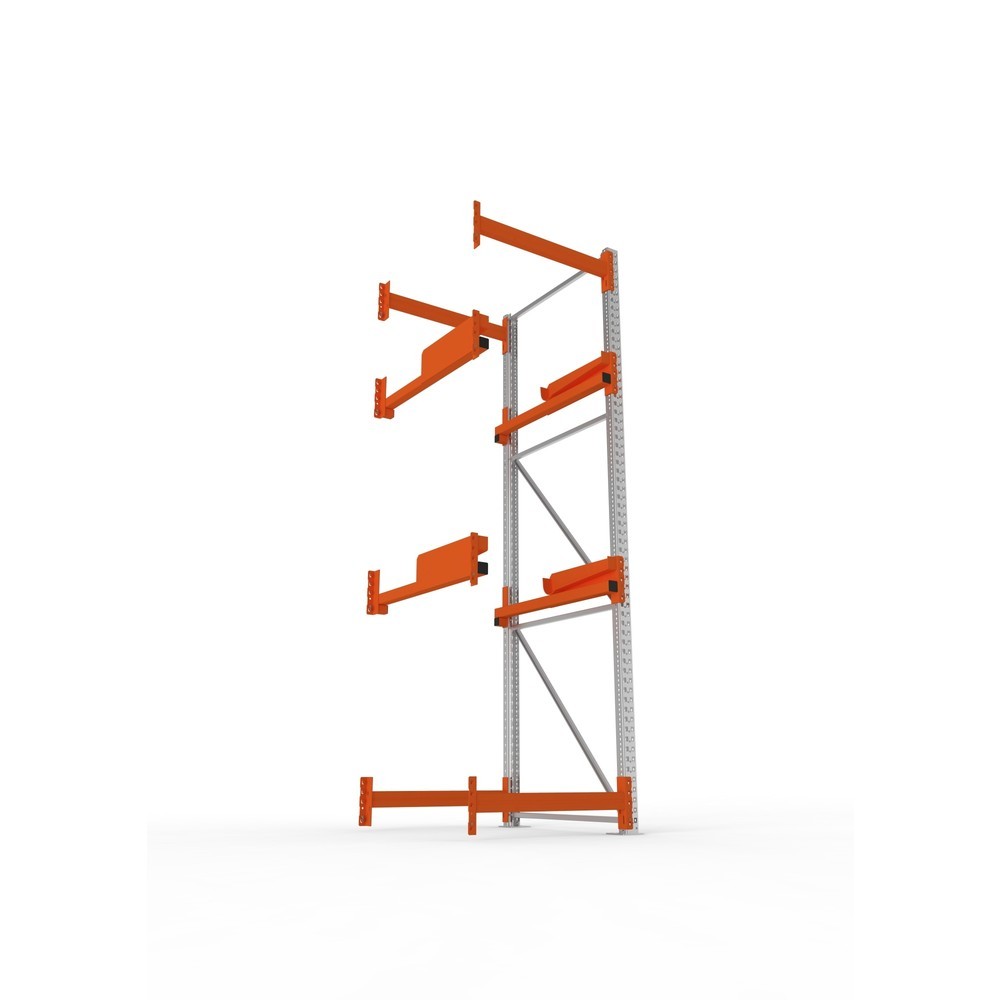 Produktabbildung Nr. 3: META MULTIPAL Kabeltrommelregal Typ 2, AF, HxBxT 3.300 x 900 x 1.100 mm, verzinkt, RAL 2001 rotorange, mit 2 Trommelaufnahmen, ohne Achsen, mit Kabeltrommelauflage
