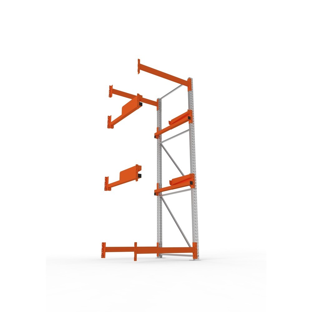 Produktabbildung Nr. 3: META MULTIPAL Kabeltrommelregal Typ 2, AF, HxBxT 3.300 x 1.100 x 1.100 mm, verzinkt, RAL 2001 rotorange, mit 2 Trommelaufnahmen, ohne Achsen, mit Kabeltrommelauflage