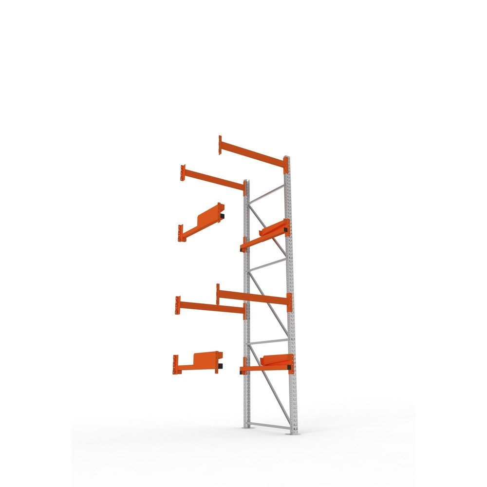 Produktabbildung Nr. 3: META MULTIPAL Kabeltrommelregal Typ 2, AF, HxBxT 3.800 x 1.100 x 1.100 mm, verzinkt, RAL 2001 rotorange, mit 2 Trommelaufnahmen, ohne Achsen, mit Kabeltrommelauflage