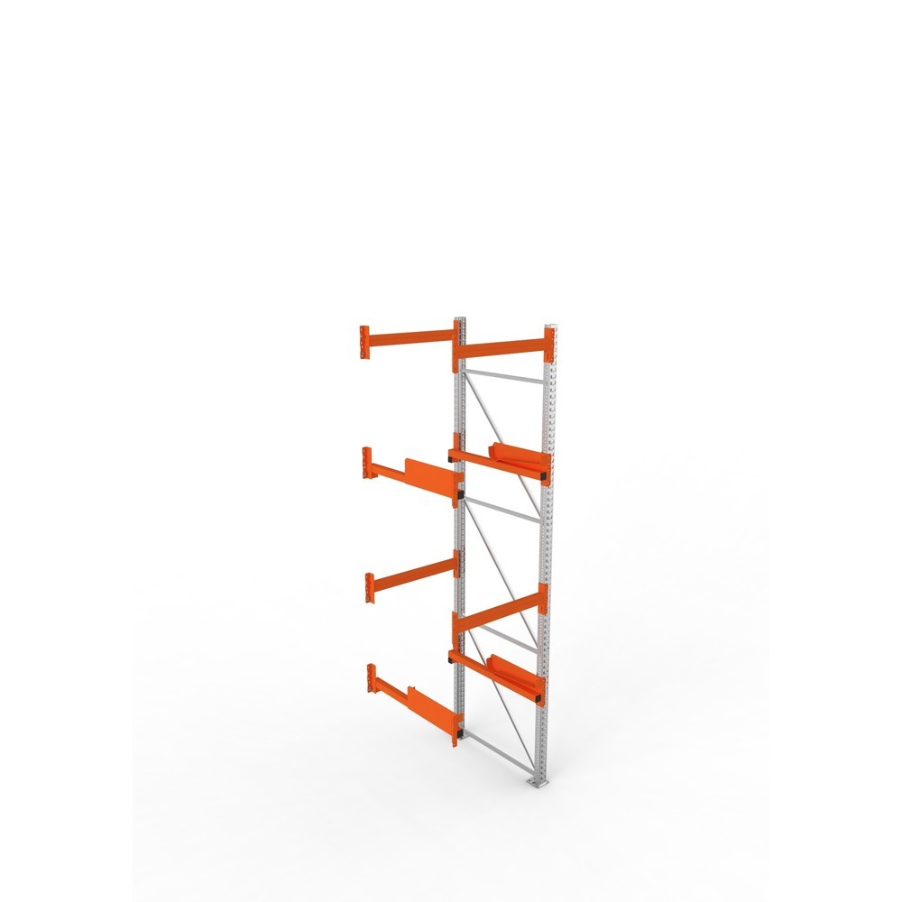 Produktabbildung Nr. 2: META MULTIPAL Kabeltrommelregal Typ 2, AF, HxBxT 3.800 x 900 x 1.100 mm, verzinkt, RAL 2001 rotorange, mit 2 Trommelaufnahmen, ohne Achsen, mit Kabeltrommelauflage