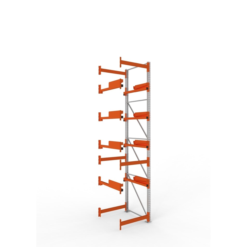 META MULTIPAL Kabeltrommelregal Typ 2, AF, HxBxT 4.400 x 900 x 1.100 mm, verzinkt, RAL 2001 rotorange, mit 4 Trommelaufnahmen, ohne Achsen, mit Kabeltrommelauflage Produktabbildung: META MULTIPAL Kabeltrommelregal Typ 2, AF, HxBxT 4.400 x 900 x 1.100 mm, verzinkt, RAL 2001 rotorange, mit 4 Trommelaufnahmen, ohne Achsen, mit Kabeltrommelauflage