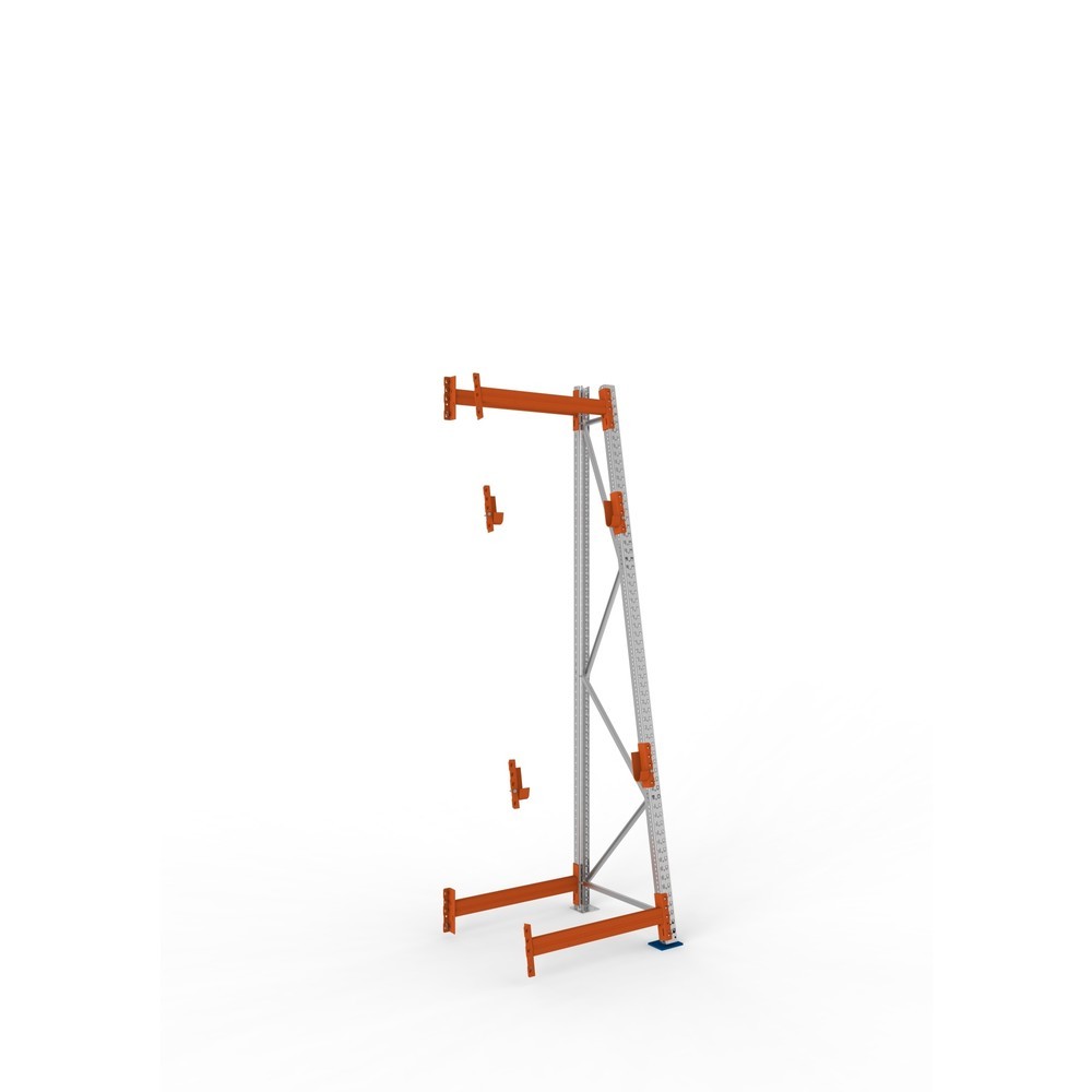 Produktabbildung: META MULTIPAL Kabeltrommelregal Typ 3, AF, HxBxT 3.300 x 900 x 900, komplett für 2 Achsen, verzinkt, RAL 2001 rotorange, A-Ständer