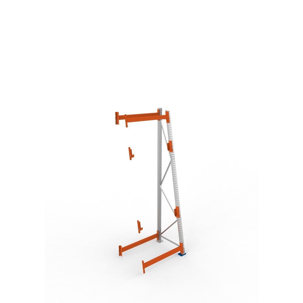 Produktabbildung Nr. 2: META MULTIPAL Kabeltrommelregal Typ 3, AF, HxBxT 3.300 x 1.100 x 900, komplett für 2 Achsen, verzinkt, RAL 2001 rotorange, A-Ständer