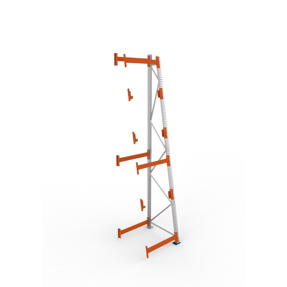 Produktabbildung Nr. 2: META MULTIPAL Kabeltrommelregal Typ 3, AF, HxBxT 4.400 x 900 x 1.100 mm, komplett für 3 Achsen, verzinkt, RAL 2001 rotorange, A-Ständer
