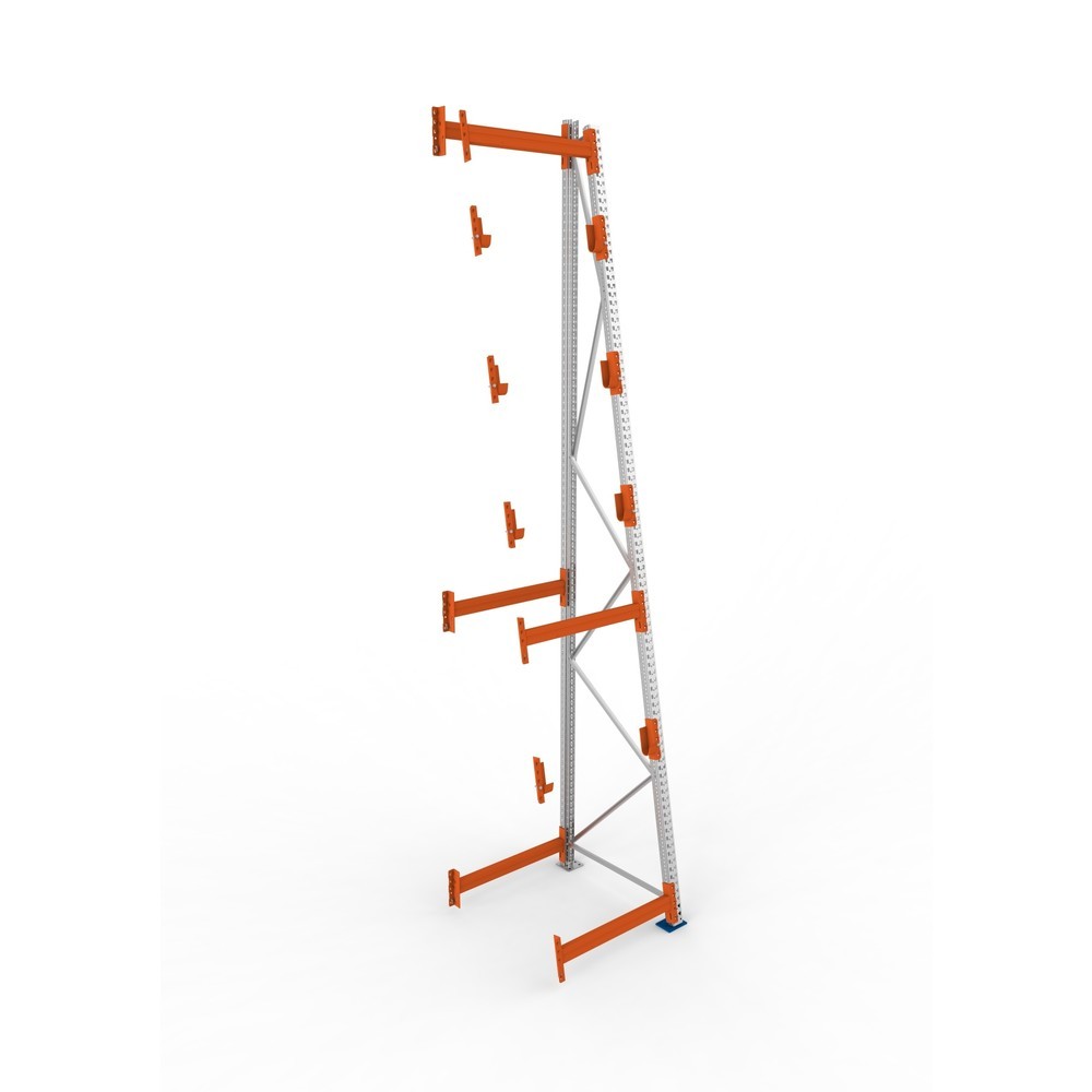 Produktabbildung Nr. 2: META MULTIPAL Kabeltrommelregal Typ 3, AF, HxBxT 4.900 x 900 x 1.100 mm, komplett für 4 Achsen, verzinkt, RAL 2001 rotorange, A-Ständer