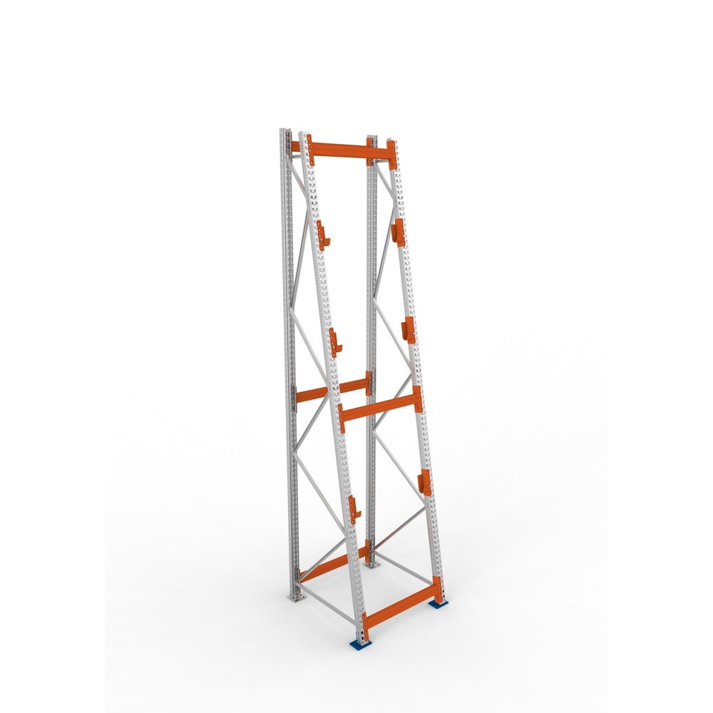 Produktabbildung Nr. 2: META MULTIPAL Kabeltrommelregal Typ 3, GF, HxBxT 4.400 x 900 x 1.100 mm, komplett für 3 Achsen, verzinkt, RAL 2001 rotorange, A-Ständer