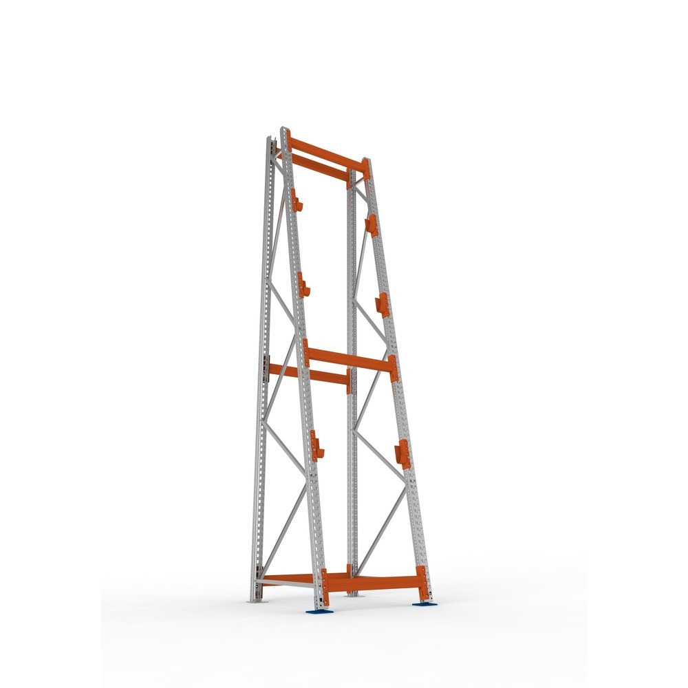 Produktabbildung Nr. 3: META MULTIPAL Kabeltrommelregal Typ 3, GF, HxBxT 4.400 x 900 x 1.100 mm, komplett für 3 Achsen, verzinkt, RAL 2001 rotorange, A-Ständer