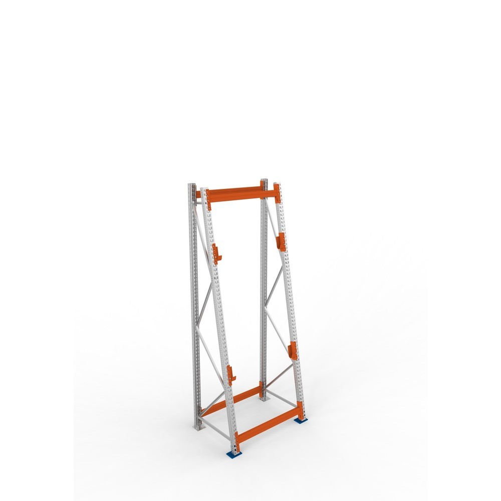 Produktabbildung Nr. 2: META MULTIPAL Kabeltrommelregal Typ 3, GF, HxBxT 3.300 x 1.100 x 900, komplett für 2 Achsen RAL, verzinkt, RAL 2001 rotorange, A-Ständer