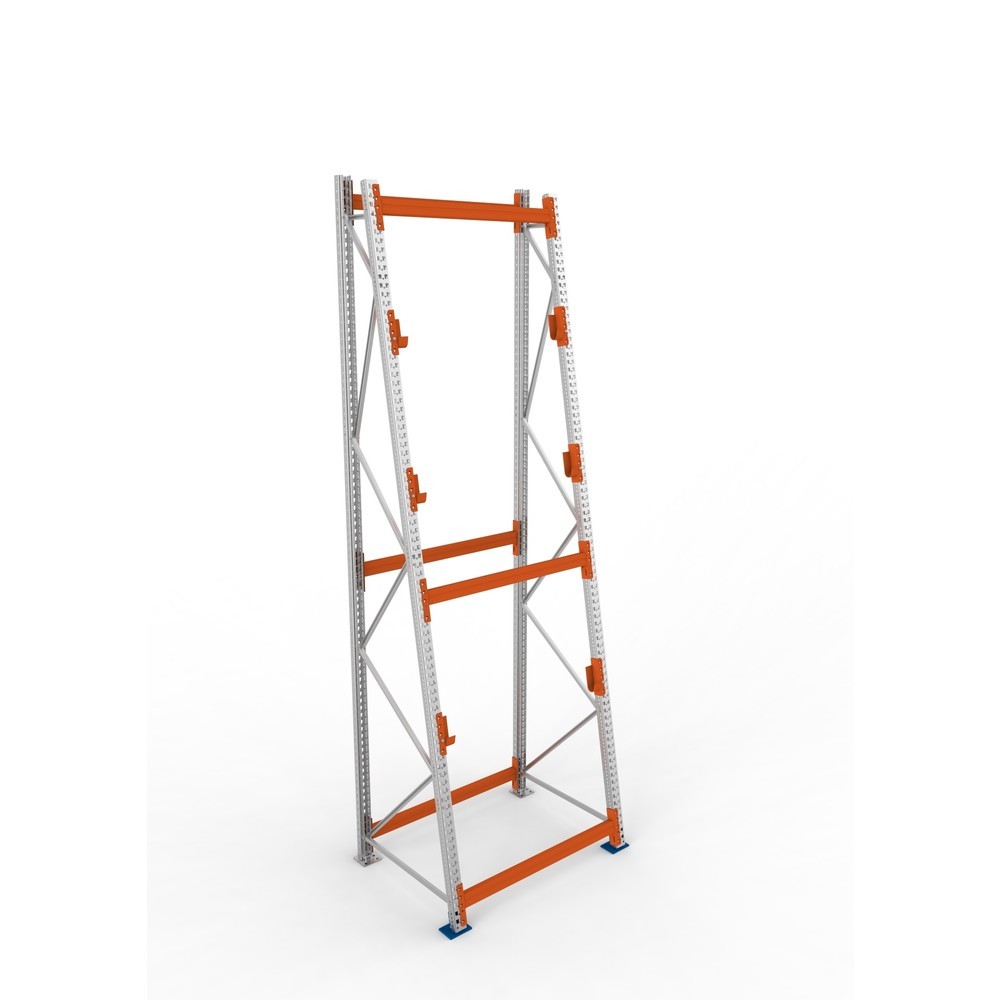 Produktabbildung Nr. 2: META MULTIPAL Kabeltrommelregal Typ 3, GF, HxBxT 4.400 x 1.300 x 1.100 mm, komplett für 3 Achsen, verzinkt, RAL 2001 rotorange, A-Ständer