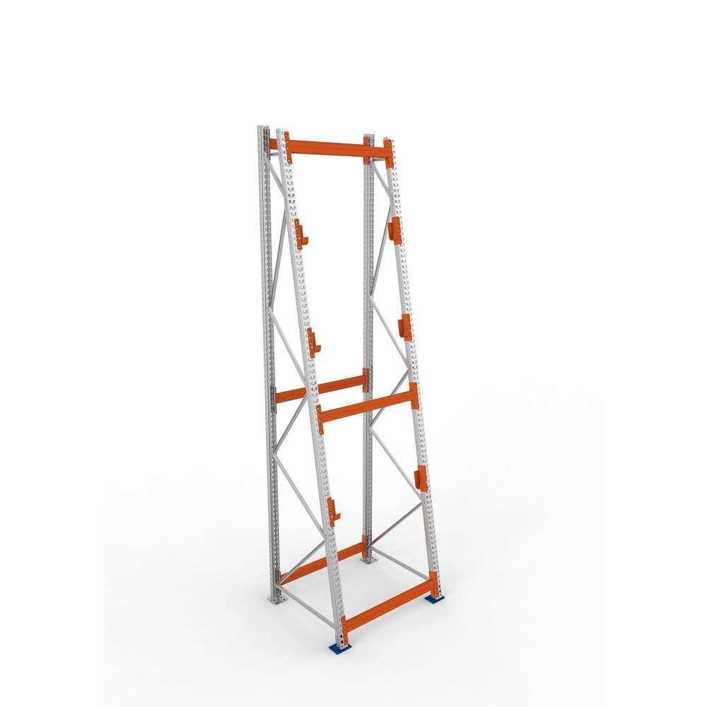 Produktabbildung Nr. 2: META MULTIPAL Kabeltrommelregal Typ 3, GF, HxBxT 4.400 x 1.100 x 1.100 mm, komplett für 3 Achsen, verzinkt, RAL 2001 rotorange, A-Ständer