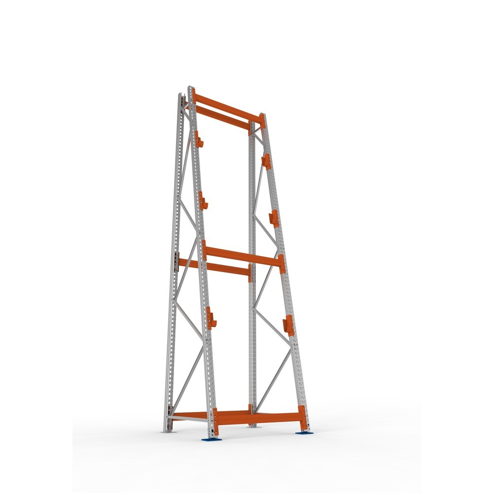 Produktabbildung Nr. 3: META MULTIPAL Kabeltrommelregal Typ 3, GF, HxBxT 4.400 x 1.100 x 1.100 mm, komplett für 3 Achsen, verzinkt, RAL 2001 rotorange, A-Ständer