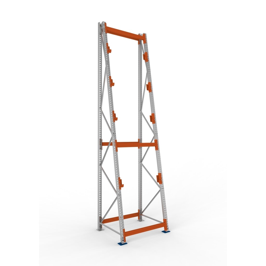 META MULTIPAL Kabeltrommelregal Typ 3, GF, HxBxT 4.900 x 1.100 x 1.100 mm, komplett für 4 Achsen, verzinkt, RAL 2001 rotorange, A-Ständer Produktabbildung: META MULTIPAL Kabeltrommelregal Typ 3, GF, HxBxT 4.900 x 1.100 x 1.100 mm, komplett für 4 Achsen, verzinkt, RAL 2001 rotorange, A-Ständer