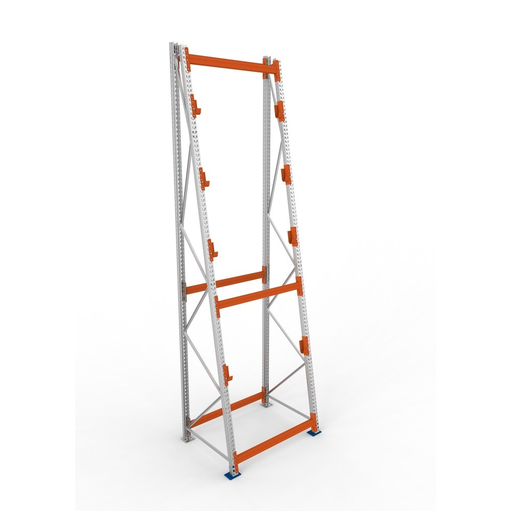 Produktabbildung Nr. 2: META MULTIPAL Kabeltrommelregal Typ 3, GF, HxBxT 4.900 x 1.300 x 1.100 mm, komplett für 4 Achsen, verzinkt, RAL 2001 rotorange, A-Ständer