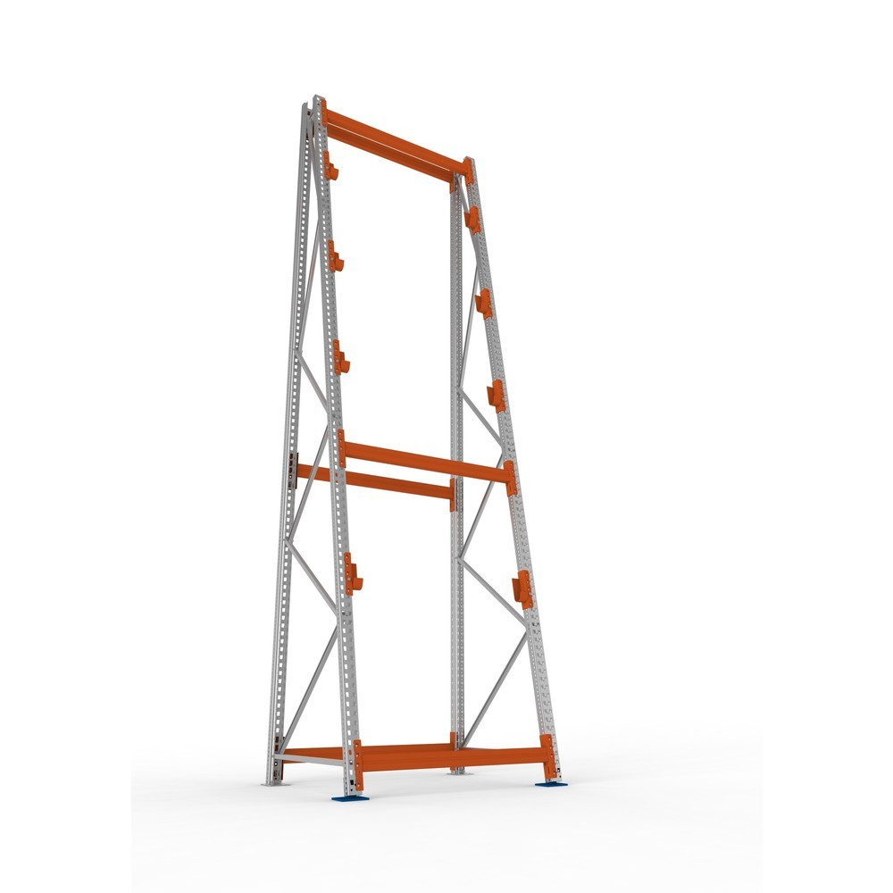 Produktabbildung Nr. 3: META MULTIPAL Kabeltrommelregal Typ 3, GF, HxBxT 4.900 x 1.300 x 1.100 mm, komplett für 4 Achsen, verzinkt, RAL 2001 rotorange, A-Ständer