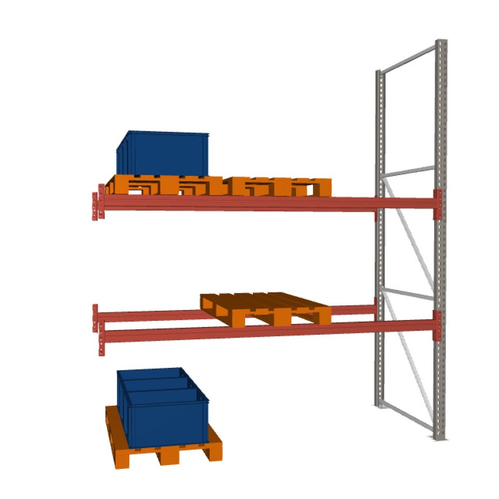Produktabbildung: META MULTIPAL  Palettenregal , Anbaufeld, Fachlast 1.470 kg, 9 Palettenplätze, 3,3 m Höhe