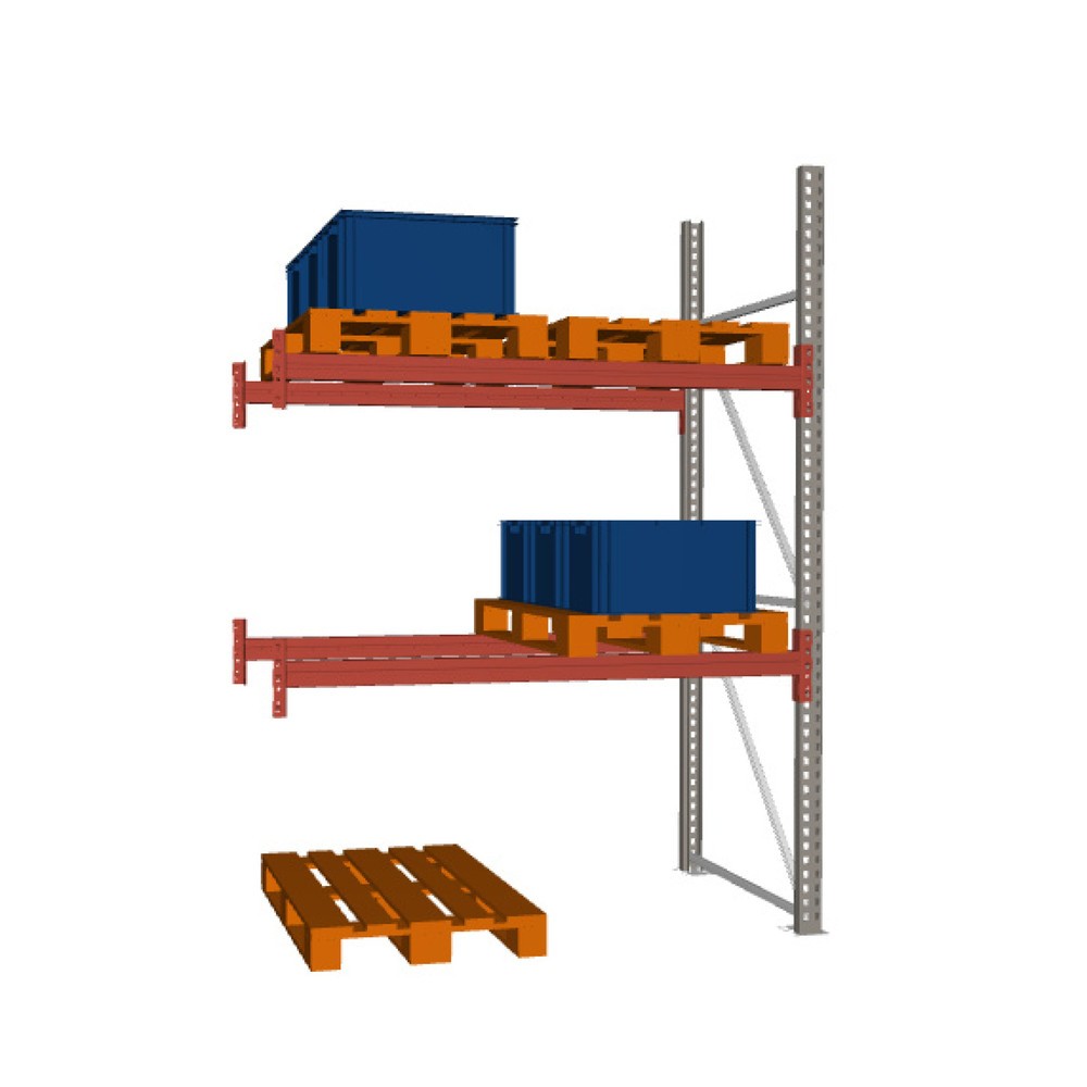 Produktabbildung: META MULTIPAL  Palettenregal , Anbaufeld, Fachlast 2.210 kg, 6 Palettenplätze, 2,7 m Höhe