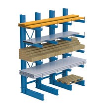 META Schwerlast-Kragarmregal, einseitig, Tragkraft pro Arm bis 630 kg