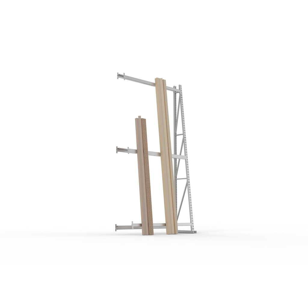 META Vertikalregal, einseitig, AF, HxBxT 3.000 x 1.400 x 500 mm Produktabbildung: META Vertikalregal, einseitig, AF, HxBxT 3.000 x 1.400 x 500 mm