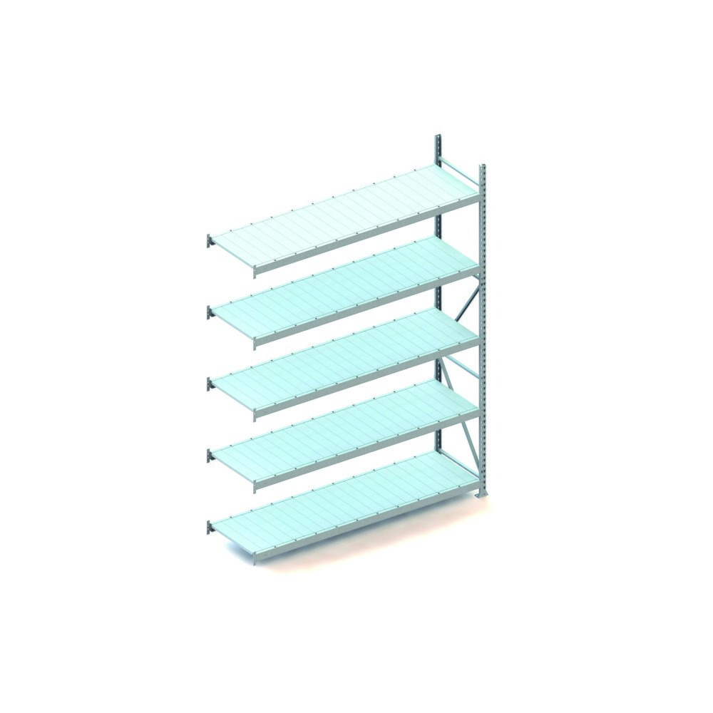 Produktabbildung: META Weitspannregal, mit Stahlpaneelen, FL 600 kg, AF, HxBxT 3.000 x 2.200 x 650 mm