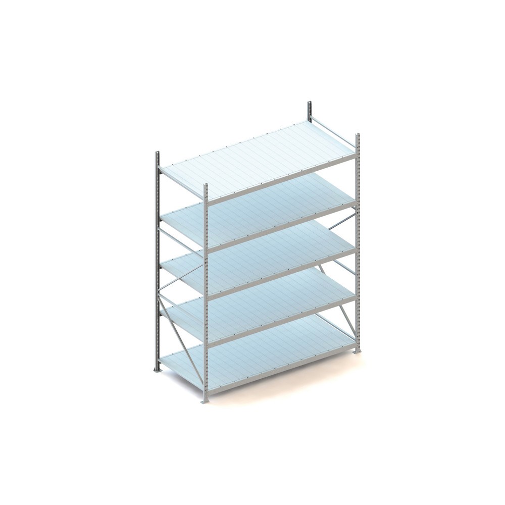 Produktabbildung: META Weitspannregal, mit Stahlpaneelen, FL 600 kg, GF, HxBxT 3.000 x 2.200 x 1.050 mm