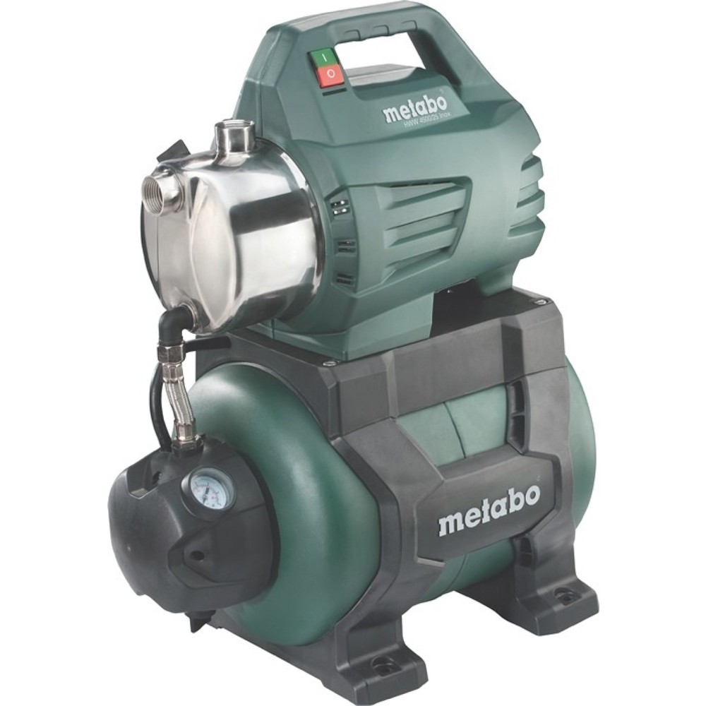 Produktabbildung: METABO Hauswasserwerk HWW 4500/25 Inox, 8 m 1300 W, 4500 l/h 48 m, Stahl 24 l