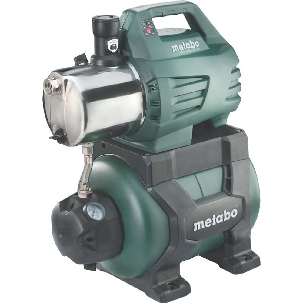 Produktabbildung: METABO Hauswasserwerk HWW 6000/25 Inox, 8 m 1300 W, 6000 l/h 55 m, Stahl 24 l