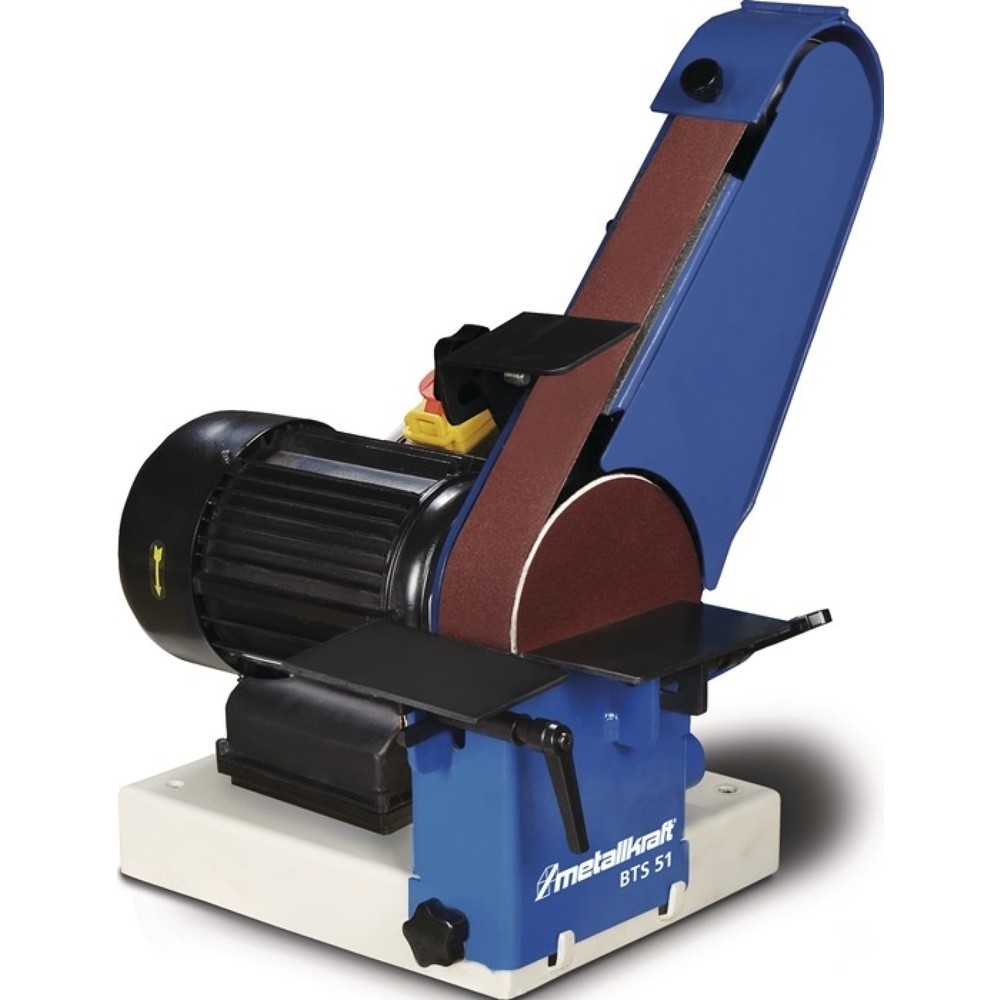 Produktabbildung: METALLKRAFT Band- und Tellerschleifer BTS 51, 22 m/s 750 W, 50 x 1000 mm Schleifteller-Ø 150 mm, 230 V50 Hz