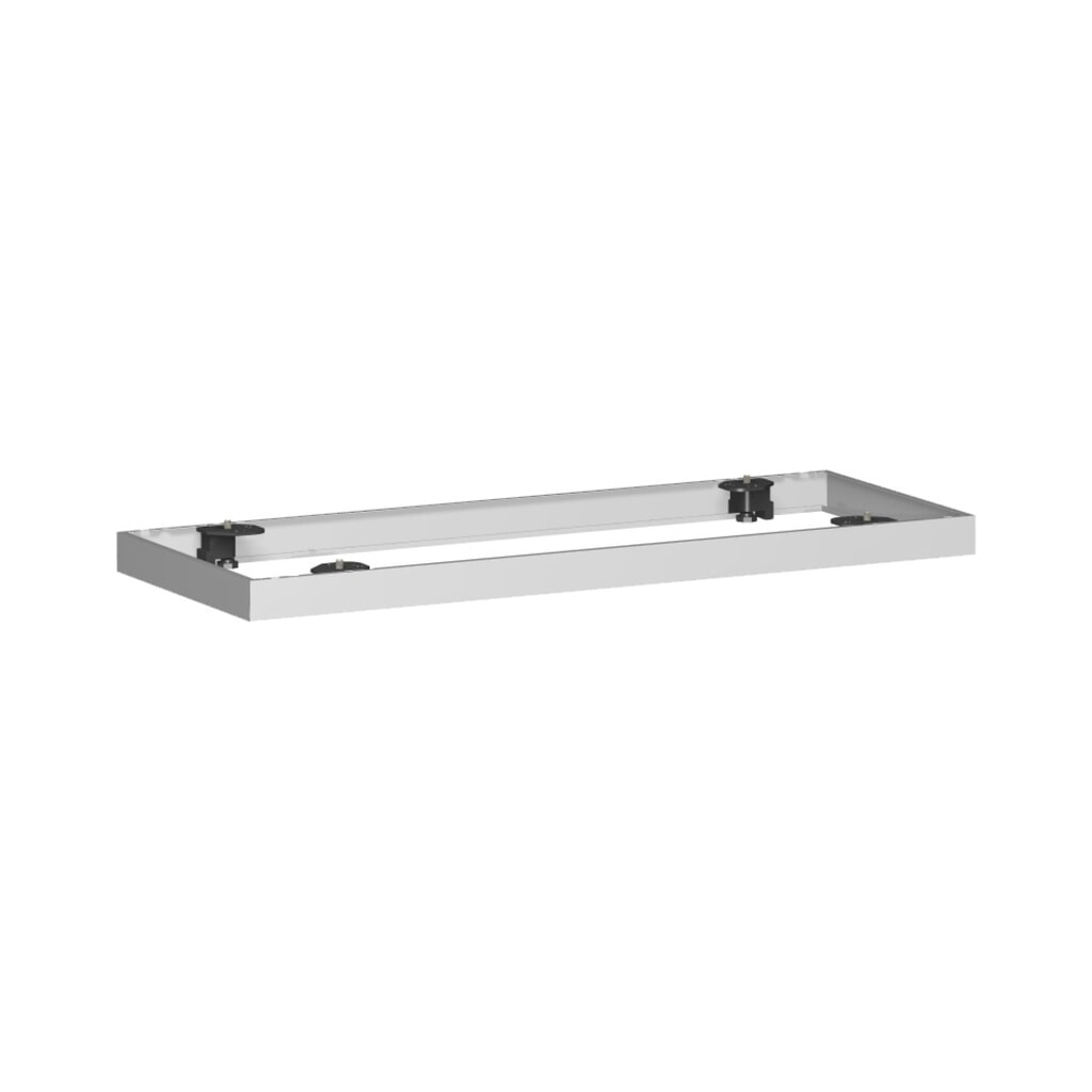 Produktabbildung: Geramöbel Metallsockel für Querrollladenschrank Profi, BxT 50 x 1.000 mm, silber