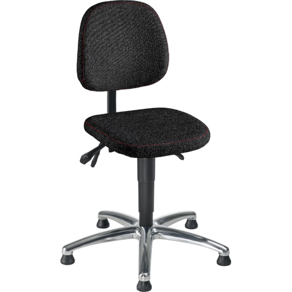 Produktabbildung: meychair Arbeitsdrehstuhl Chrom, Stoffpolster, Sitzhöhe 480-630 mm, Stahlbasis verchromt, Bodengleiter