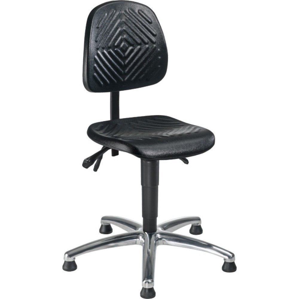 Produktabbildung: meychair Arbeitsdrehstuhl Chrom II, Sitzhöhe 460-600 mm, Stahlbasis verchromt, Bodengleiter