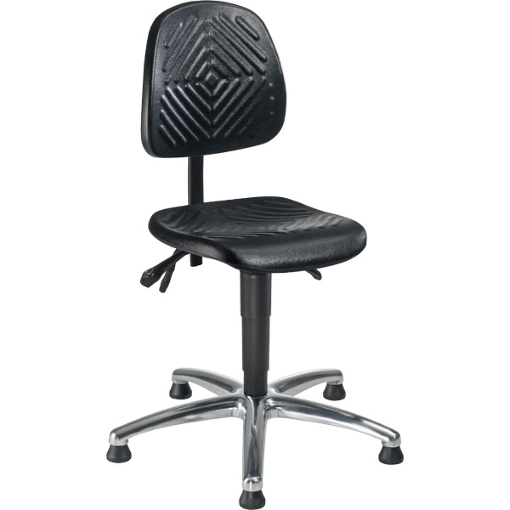 Produktabbildung: meychair Arbeitsdrehstuhl Chrom II, Sitzhöhe 460-600 mm, Stahlbasis verchromt, Bodengleiter