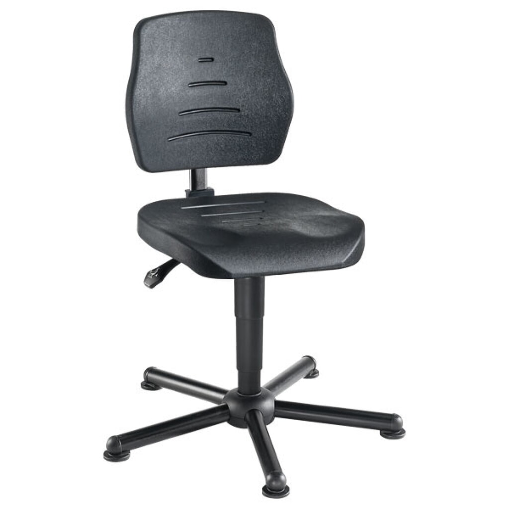 Produktabbildung: meychair Arbeitsdrehstuhl Workster Komplex XXL, bis 170 kg belastbar, Stahlbasis, Bodengleiter