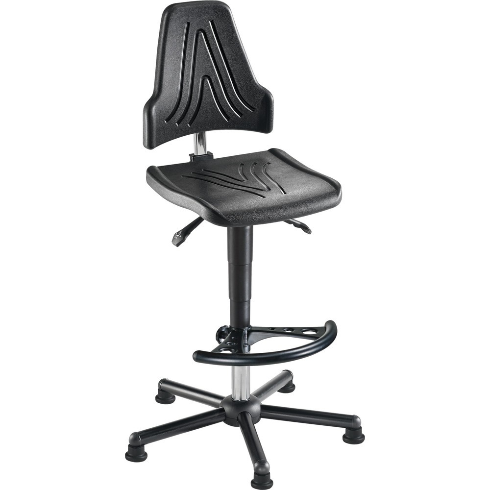 Produktabbildung: meychair Arbeitsdrehstuhl Workster Komplex XXL ESD, PU-Schaum, Bodengleiter, Fußstütze