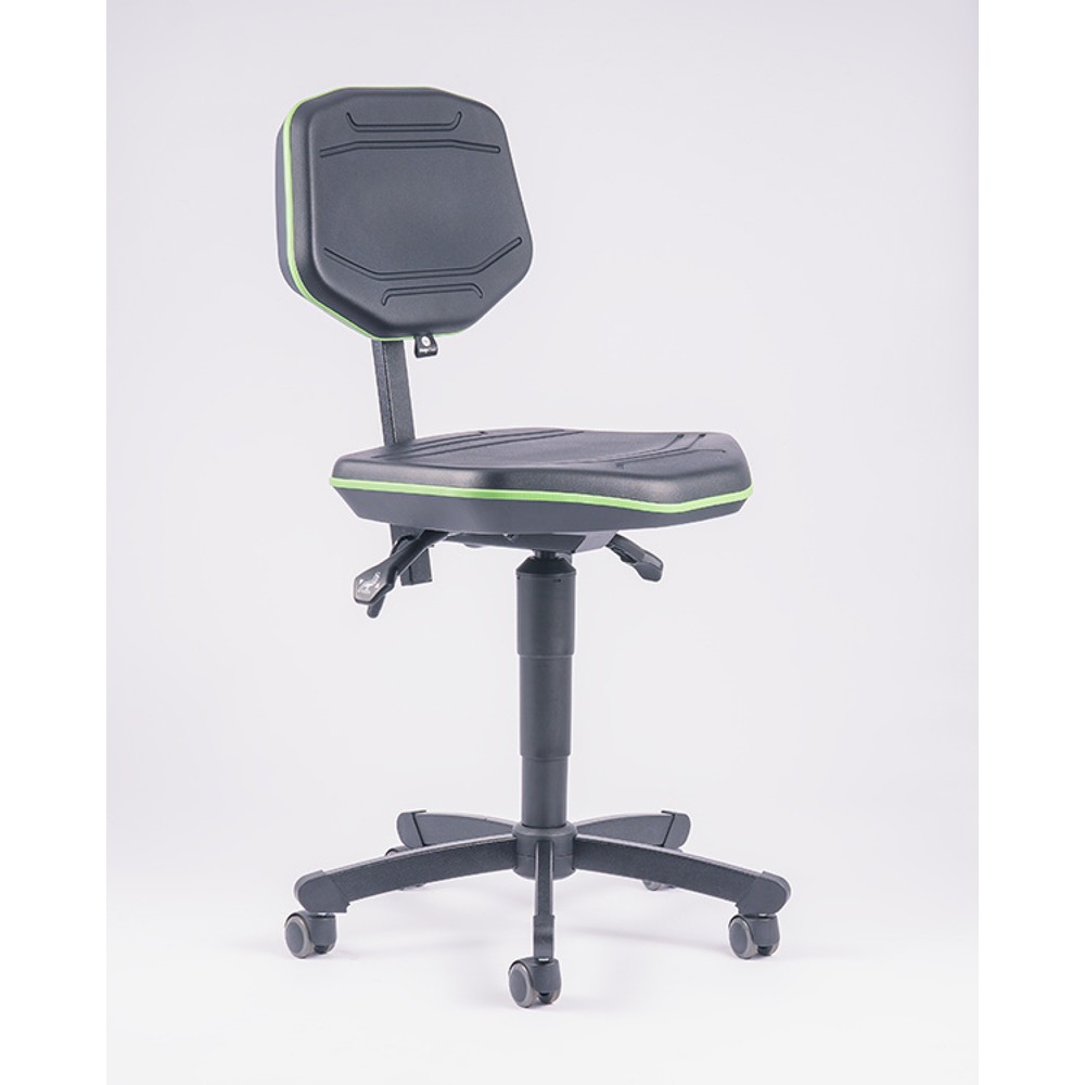 Produktabbildung Nr. 1: meychair Arbeitsdrehstuhl  Workster PRO mit Rollen, Kederfarbe grün