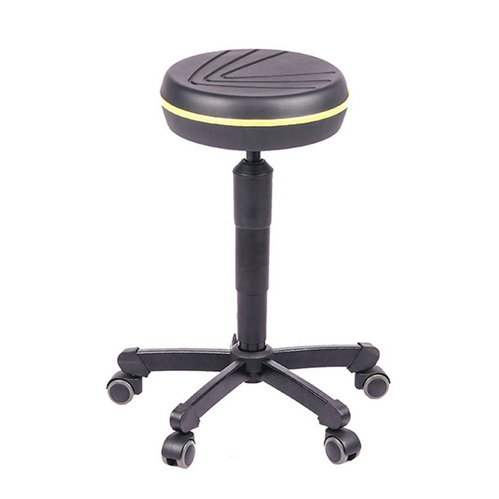 Produktabbildung Nr. 1: meychair Hocker A30 PRO mit Rollen, Kederfarbe gelb