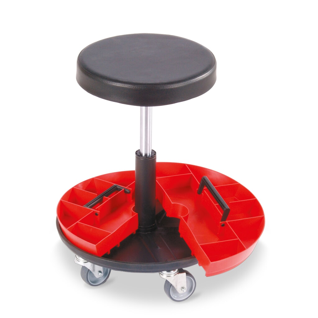 meychair Hocker mit 2-teiligem Werkzeugeinsatz, Sitzhöhe 520-545 mm, Rollen Produktabbildung: meychair Hocker mit 2-teiligem Werkzeugeinsatz, Sitzhöhe 520-545 mm, Rollen