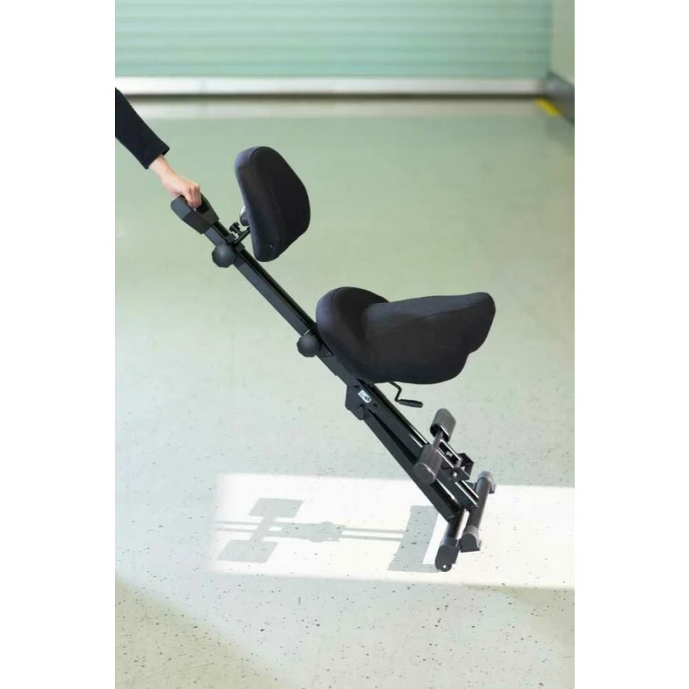 Produktabbildung Nr. 2: meychair Stehhilfe Comfort XXL mit Sattelsitz, Stoffbezug und Fußstütze