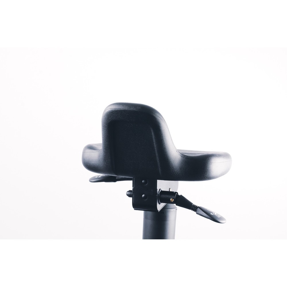 Produktabbildung Nr. 2: meychair Stehhilfe, dreh- und neigbarer PU-Sitz, Sitzhöhe 620-890 mm, Stahlbasis, kurze Rückenlehne